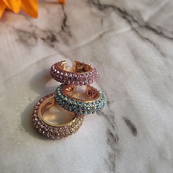 Rhinestone Ear Cuff Set Unique Shiny Decoration Retro Style Jewelry Exquisite - Picture 10 of 11